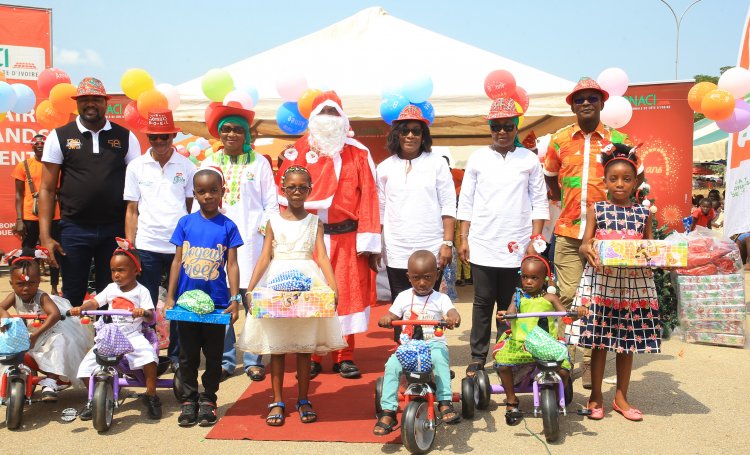 CI-Dimbokro : Noël, 800 enfants "gâtés" par Dramane Coulibaly (Lonaci)