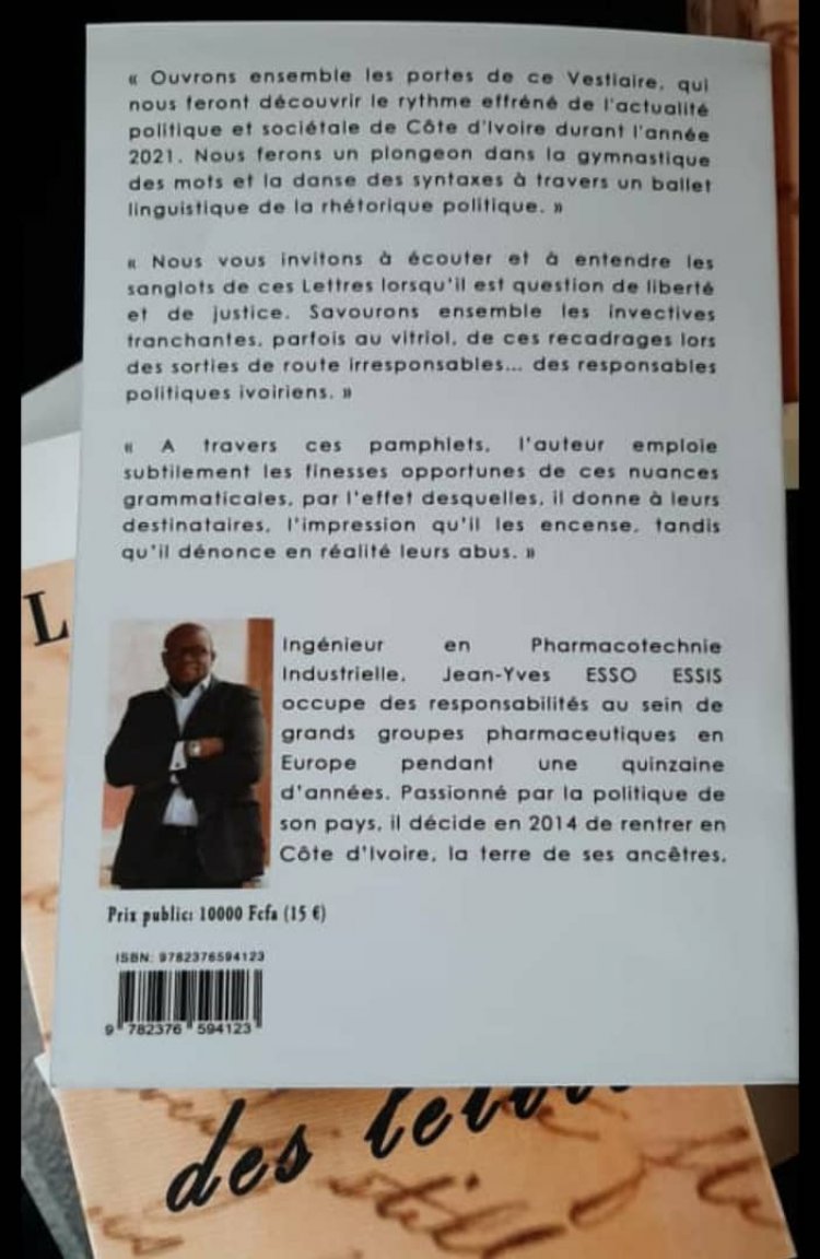 Côte d’Ivoire (Littérature) : Jean-Yves Esso Essis « distribue » « Le vestiaire des lettres »
