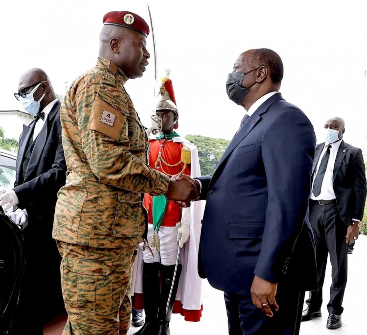 Côte d’Ivoire (Visite de travail) : Sandaogo Damiba « respectera les engagements » du Burkina Faso pour « une transition stable »