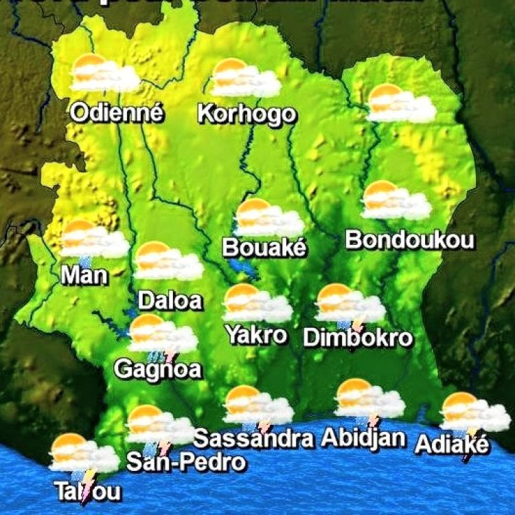 Côte d'Ivoire (Météo) / Le bulletin du 23 juin 2025 (SODEXAM)