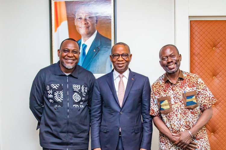 Côte d’Ivoire (Cinéma) / Le ministre Adama Kamara reçoit l'acteur Fortuné Akakpo