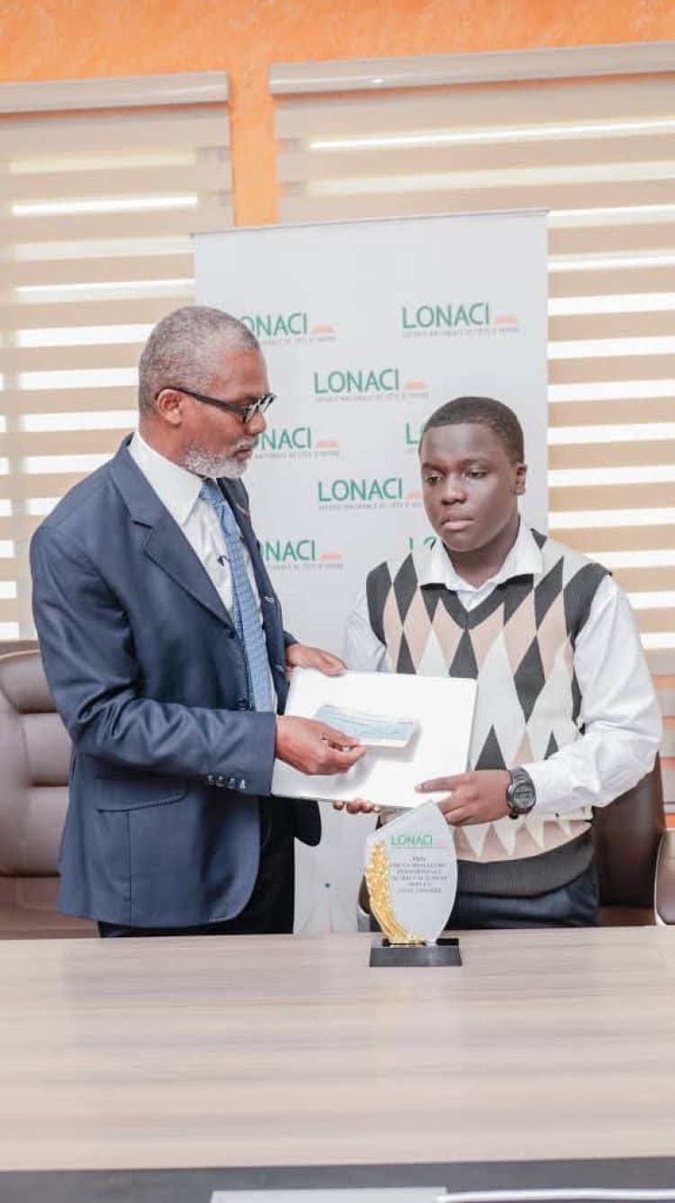 Côte d’Ivoire (BAC 2025) / La LONACI célèbre le meilleur élève du pays