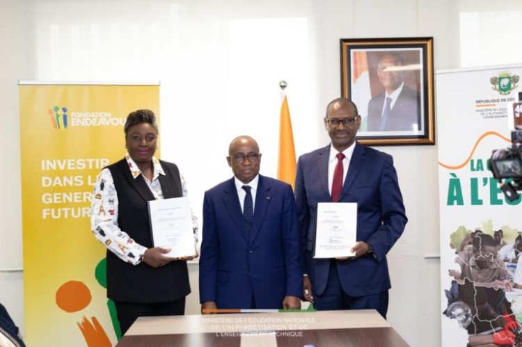 Côte d’Ivoire (Alphabétisation numérique des jeunes) / La Fondation Endeavour signe un partenariat avec le gouvernement